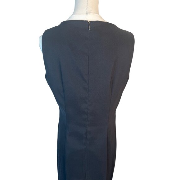 2/$30 Alyx Petite 12P Sleeveless Black Sheath Dress Polyester Blend - Picture 11 of 16